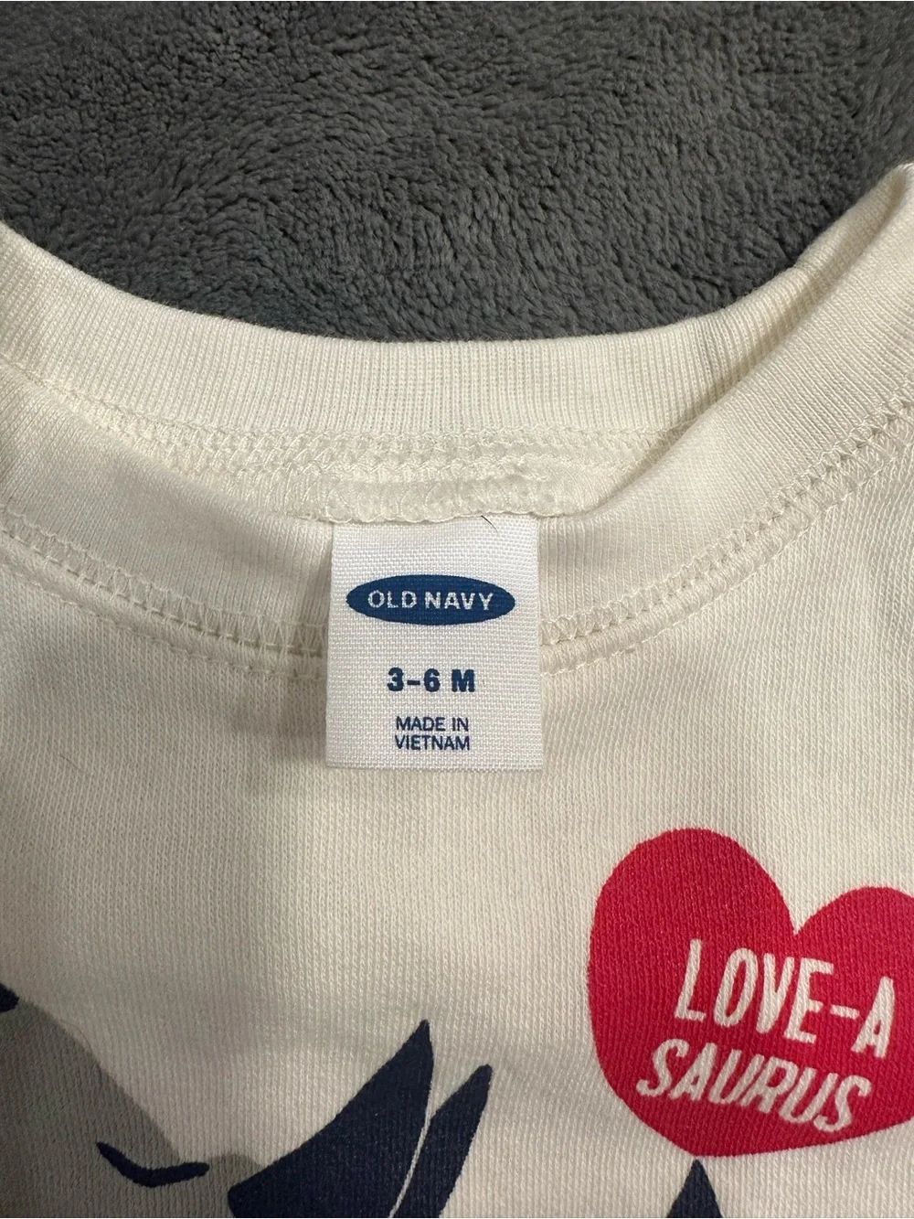 Old Navy Green Dino Ribbed Bodysuit & Cream 'Love A Saurus' Sweatshirt Set